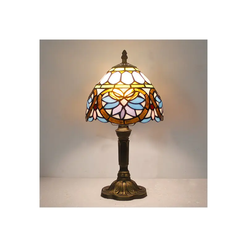 European Design Glasmalerei Tiffany Vitray Lamba Pflanze Serie Tisch lampe Licht für Wohnzimmer