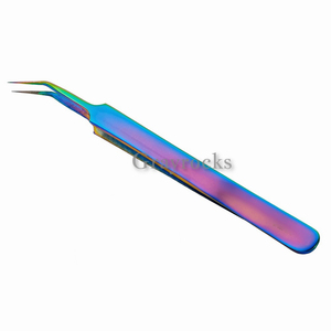 Pince à épiler en acier inoxydable à pointe droite et incurvée Vente en gros - Product Image 1