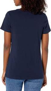 Camisetas de mujer con cuello en V básicas elásticas 100% algodón colores sólidos tallas al por mayor - Product Image 3