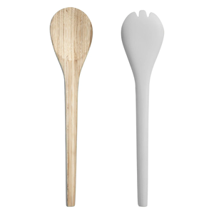 Cuchara de bambú hecha a mano de estilo europeo, cuchara de pastas para ensalada de servidor de 12 ", vajilla de vacaciones, venta al por mayor de Vietnam - Product Image 3