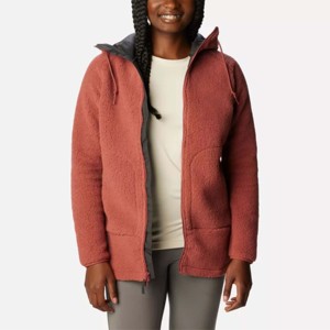 OEM diseño personalizado en blanco al por mayor Sherpa chaqueta de lana con capucha chaqueta de lana con cremallera personalizada mujer Sherpa chaqueta de lana de las mujeres - Product Image 2