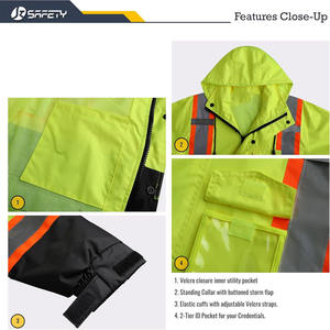 Chaqueta de seguridad de trabajo de tráfico de poliéster barata, chaleco de seguridad reflectante de alta visibilidad, ropa con logotipo personalizado - Product Image 5