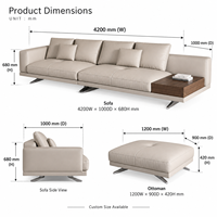 Canapé modulaire en L extensible et convertible Connery de luxe italien moderne avec design minimaliste pour salon