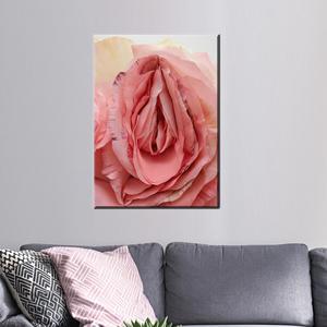 Impression sur toile élégante de rose nude, décoration murale moderne, encadrée - Product Image 1