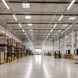 Luminaria LED hermética de 110 mm de ancho, con certificación ETL DLC, potencia y CCT ajustables, de 2, 4 y 8 pies, con cuerpo de material PC para estaciones de metro y tren. - Product Image 1