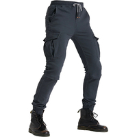 Pantalon cargo de moto pour homme D-Ride Moto, noir, respirant, séchage rapide, avec protections CE, design extensible et durable, pour adultes.