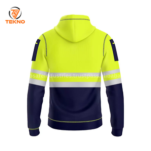 Venta al por mayor de los hombres de bajo precio de trabajo de seguridad desgaste de los hombres reflectante Sudadera con capucha para la venta de alta visibilidad chaquetas de seguridad servicio OEM - Product Image 4