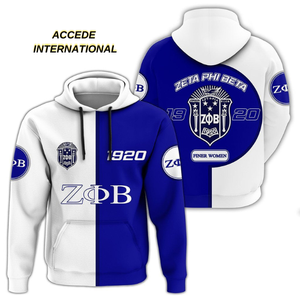 เสื้อฮู้ดสมาคมสตรีแบบสั่งทำมีฮู้ดสำหรับผู้หญิงเสื้อมีฮู้ดผ้าคอตตอน phi Beta พิมพ์ลายสกรีนผ้าฟลีซผ้าฝ้าย - Product Image 2