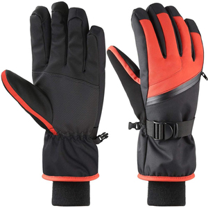 Gants de ski d'hiver en cuir imperméable unisexe avec écran tactile Qualité durable Écologique et respirant pour le cyclisme 2025 - Product Image 1