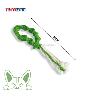 Juguete de cuerda retorcida con asa en forma de lazo para perros, favorece el cuidado dental, la actividad física, la reducción del aburrimiento y el juego interactivo en interiores - Product Image 1