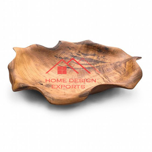 Plaque de chargeur faite à la main en bois de texture pour la maison Hôtel Servir des aliments Utiliser la plaque de chargeur au taux de gros à bas quantité minimale de commande - Product Image 5