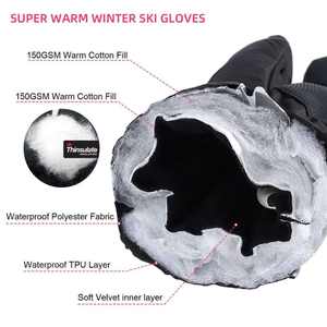 Guantes de Esquí de Cuero de Alta Calidad, Diseño y Material a Demanda del Cliente, Proveedor Directo de Fábrica, Calidad Profesional - Product Image 5