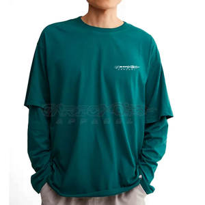 เสื้อยืดแขนยาวสำหรับผู้ชาย, เสื้อยืดผ้าฝ้ายสองชั้นใส่สบายแขนยาวมีสไตล์สำหรับ100% - Product Image 1