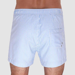 กางเกงขาสั้นลำลองผู้ชาย 5 นิ้ว ผ้าฝรั่งเศสเทอร์รี่ลายทางสั่งทำพิเศษ ระบายอากาศได้ดี ผ้าฝ้ายเนื้อนุ่ม ไม่ยับ สไตล์สตรีทแวร์ - Product Image 5