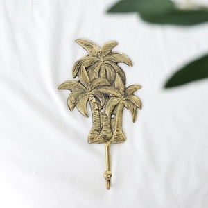 Brass Wall Hook Modern Coconut Tree Wall <b>Hanger</b> Perfect for <b>Coats</b> Jackets Hats Scarfs Bags Hanging Hook - Product Image 2