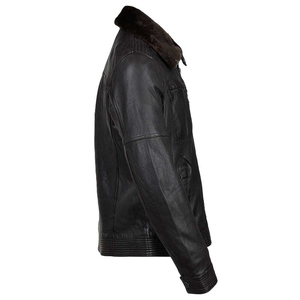 Chaqueta de cuero para hombre cómoda con el mejor diseño, venta directa de fábrica, Impresión de logotipo personalizado, chaqueta con logotipo frontal de estilo callejero - Product Image 4