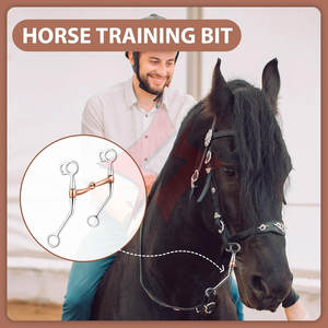 Horses Snaffle Bits 6 1/2 pulgadas Western Stainless Steel Training Bit Breeches Rodillo de cobre Chew Horse Bit - Product Image 6