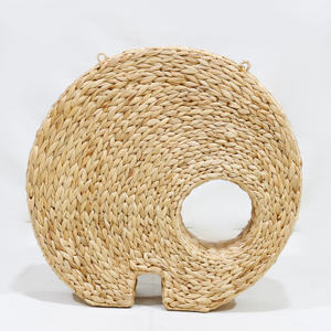 Décoration murale faite à la main en osier et rotin style bohème naturel par Artex Dong Thap Vietnam - Product Image 2