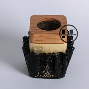 Eid especial tradicional árabe Ramadán 2025 alta calidad Mobkhar esmalte impreso Mango madera Bakhoor incienso quemador uso aromático - Product Image 1