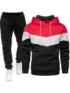 Survêtement Homme Automne Hiver 100% Coton Nouveau Design Tendance Motif Solide Grande Taille Séchage Rapide Respirant Vente en Gros - Product Image 6