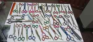 ชุดกรรไกรตัดผมสำหรับช่างตัดผมกรรไกรแต่งเนื้อบางเคลือบสีพร้อมที่จับเหล็ก - Product Image 6