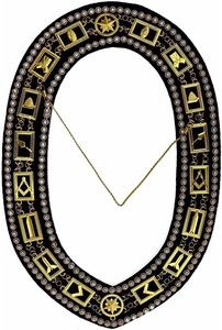 Vente en gros 2024 haut tendance nouveau maçonnique OES Regalia chaîne collier personnalisé métal Logo imprimé artisanat à vendre à bas prix - Product Image 4