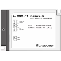 Contrôleur PLC Liteputer DALI pour éclairage public 220W 1A, interrupteur manuel 1 canal, plastique, garantie 1 an, 0,2 kg