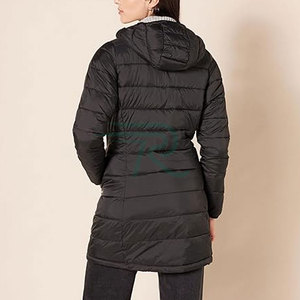 Manteau long matelassé pour femme Razorts International, avec capuche, léger, pour l'hiver, élégant, couleur unie, tissu respirant - Product Image 3
