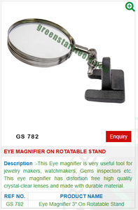 GREEN STARS SA GS Loupe à œil en acier 782 avec support rotatif pour outils de bijouterie - Product Image 2
