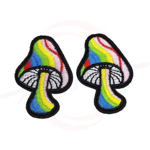 High Quality Heat Press Embroidered Patch Colorful Laser Cut Edge <b>Sequins</b> Iron-On Style PVC Canvas <b>Material</b> 3D Customizable Logo - Product Image 2