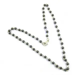 Women's <b>Fashion</b> Layered <b>Necklace</b> with Dark Gemstone Beads Silver Tone Gift Jewelry - Product Image 1