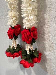 Cordes de jasmin artificielles avec fleur de rose pour décoration de mariage guirlande porte guirlandes suspendues Diwali maison et temple décoration murale - Product Image 3