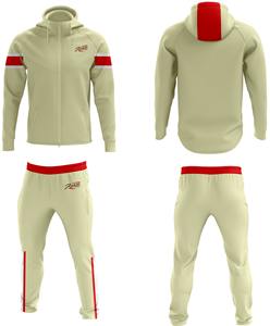 Survêtement d'entraînement unisexe en coton de haute qualité entièrement personnalisable à capuche solide hiver chaud Gym combinaison de course pour respirant - Product Image 1