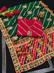 Nouveau lancement : Saree Dhwaja Export Panetar en organza doux, tenue de soirée formelle du Gujarat pour femmes - Product Image 4