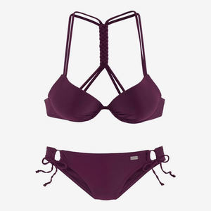 Bikini Push-Up al por Mayor, Color Morado, Secado Rápido, Tela Elástica, Alta Calidad, 2 Piezas, Pedido al por Mayor, Nuevo, Traje de Baño para Mujer - Product Image 1