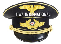 Casquette de général de la Luftwaffe de la Seconde Guerre mondiale, reproduction allemande, visière incurvée, badges/insignes brodés, utilisation extérieure quatre saisons