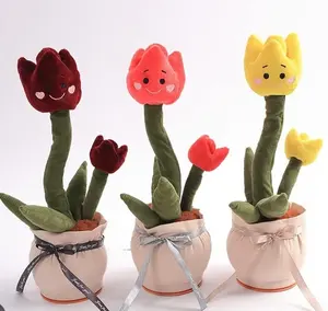 Felpa de flores bonitas, precio de fábrica de varias formas, flores coloridas, peluche personalizado para decoración/regalo