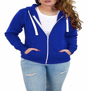 Sweat à capuche zippé surdimensionné et lourd avec logo personnalisé pour femmes Winter Essentials Front Comfortable Plain Zip Sweatshirt pour dames - Product Image 1