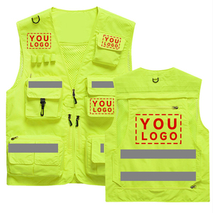 Gilet de sécurité en polyester respirant et réfléchissant OEM Gilet en maille haute visibilité pour les vêtements de travail de sauvetage sur route - Product Image 6