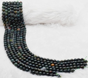 Perline di pietra autentica in puro cristallo di alta qualità 8mm <span class=keywords><strong>Bloodstone</strong></span> A 8mm perline rotonde - Product Image 5