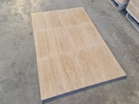 2025 résine époxy remplissage ivoire veine coupe travertin naturel populaire travertin beige haute qualité travertin beige revêtement de sol mural