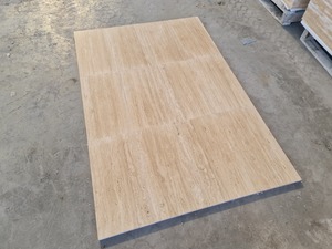 2025เรซิ่นอีพ็อกซี่ไส้งาช้างหลอดเลือดดำตัดธรรมชาติหินอ่อนที่นิยมสีเบจ Travertine - Product Image 2