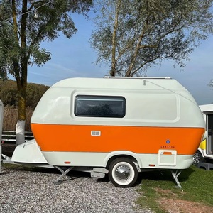 Top Lightweight Modern Mini Teardrop Camper Trailer Stainless Steel <b>Slide</b>-Out Kitchen Independent Suspension 4 Person Capacity - Product Image 1