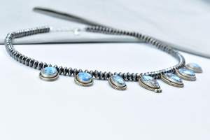 Collier en argent sterling Golden Hill Turquoise fait à la main avec chaîne réglable - Product Image 4