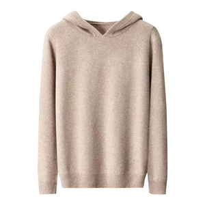 Sweat à capuche en cachemire de haute qualité pour homme, couleur unie, doux, à manches longues, tendance 2026 - Product Image 1
