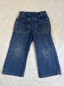 Pantalones de Mezclilla Acampanados de Tiro Bajo Y2K para Niños, Bordados Personalizados de 2T, Marca MS Handicraft |   Vaqueros Holgados Modernos |   Harajuku - Product Image 2