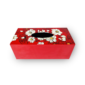 Caja de Pañuelos de Arte Popular Vietnamita Hecha a Mano con Laca Tradicional, Ecológica, Tamaño Personalizado, Artesanía para Uso Diario, Decoración del Hogar - Product Image 1