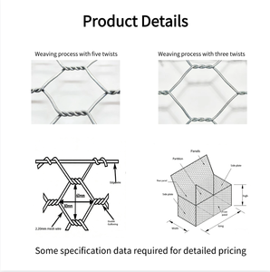 Cage en <span class=keywords><strong>gabion</strong></span> de treillis soudé à mailles carrées galvanisé pour mur de soutènement et aménagement paysager - Product Image 3