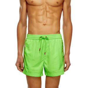 Shorts de bain pour hommes style streetwear en Spandex/Polyester, taille élastique, logo personnalisé, couleur unie, coupe élégante, fentes latérales, respirant - Product Image 6