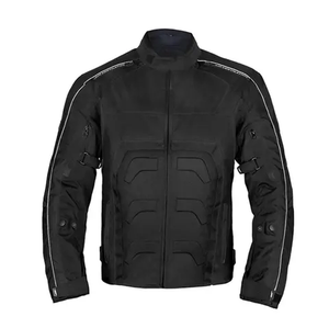 Veste de sport à col montant et coupe-vent imperméable et à fermeture éclair personnalisée pour hommes, veste d'hiver à la mode pour la moto - Product Image 2